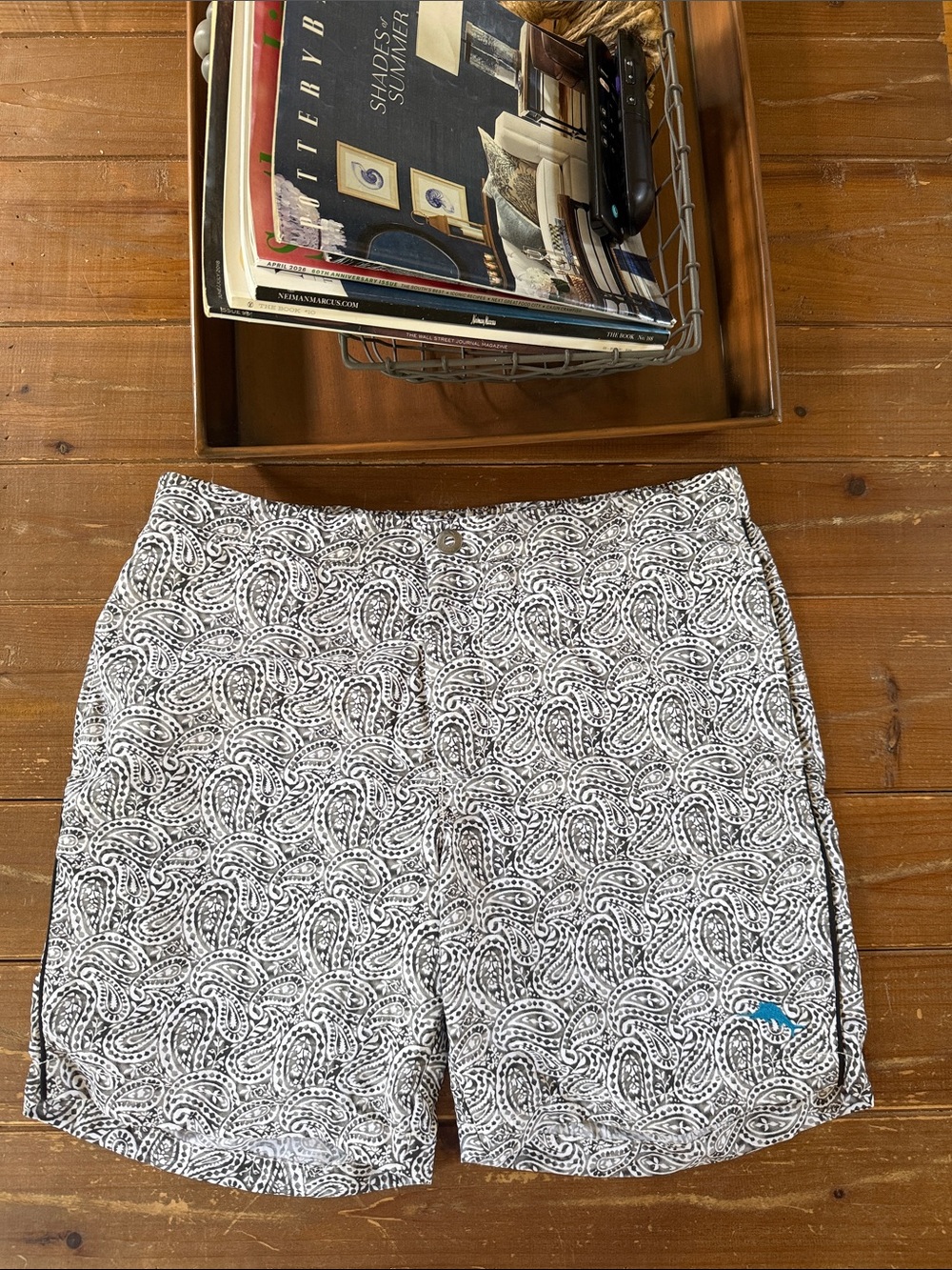 Tommy Bahama Paisley Nylon Swim Trunks Size M